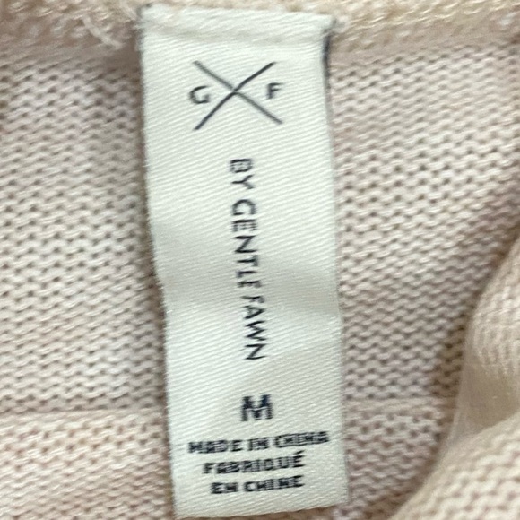 Gentle Fawn loose turtle neck with tie knit beige heather sweater size medium - Picture 8 of 9